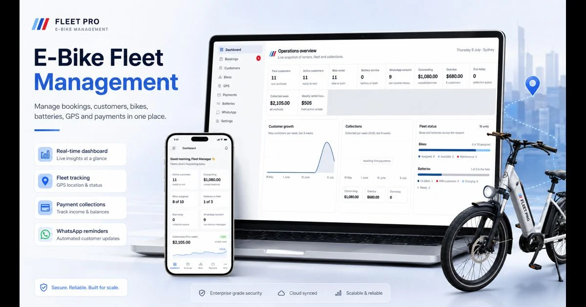 E-Bikes Fleet Management — E-Bikes Express, Sydney
